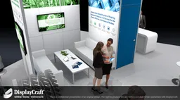 30x30 Island booth design by DisplayCraft